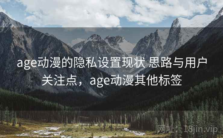 age动漫的隐私设置现状 思路与用户关注点,age动漫其他标签 age动漫的隐私设置现状 思路与用户关注点,age动漫其他标签