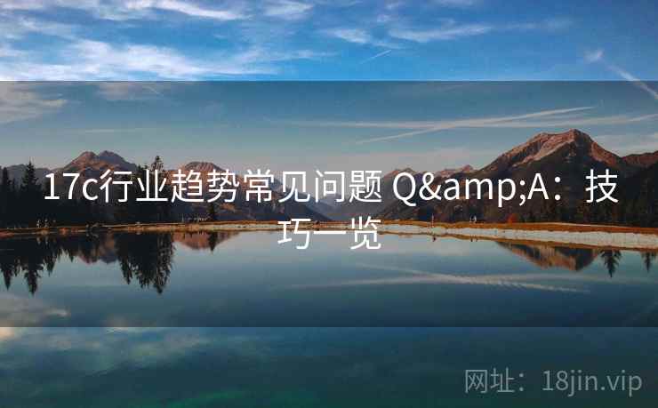 17c行业趋势常见问题 Q&A：技巧一览