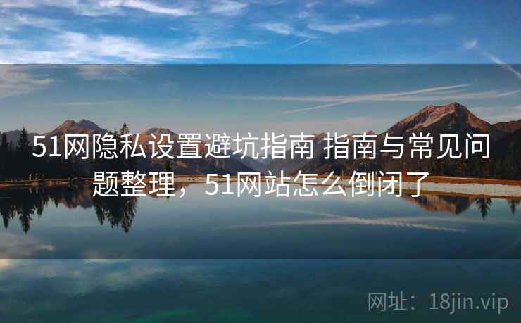 51网隐私设置避坑指南 指南与常见问题整理，51网站怎么倒闭了
