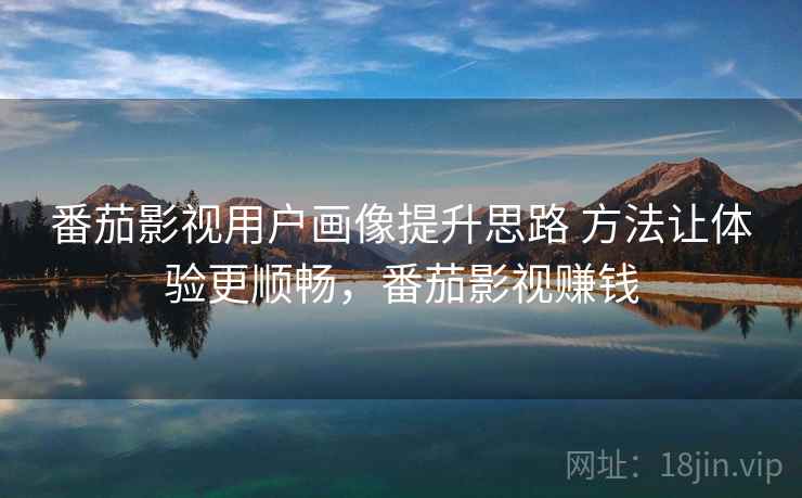 番茄影视用户画像提升思路 方法让体验更顺畅，番茄影视赚钱