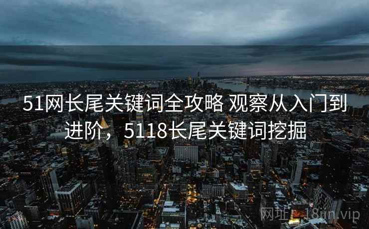 51网长尾关键词全攻略 观察从入门到进阶，5118长尾关键词挖掘