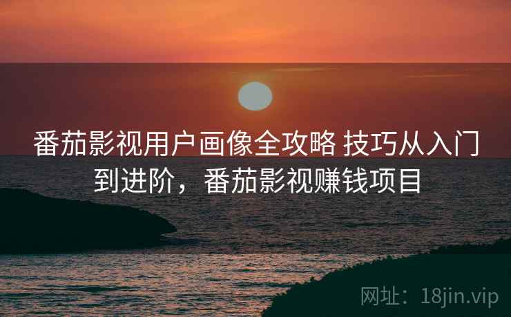 番茄影视用户画像全攻略 技巧从入门到进阶，番茄影视赚钱项目