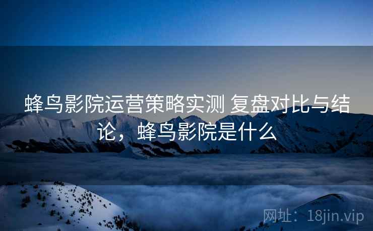 蜂鸟影院运营策略实测 复盘对比与结论，蜂鸟影院是什么